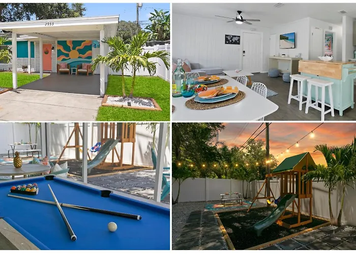 5 Min Beaches~Mini Golf~Pool Table~Pets~King Bed +