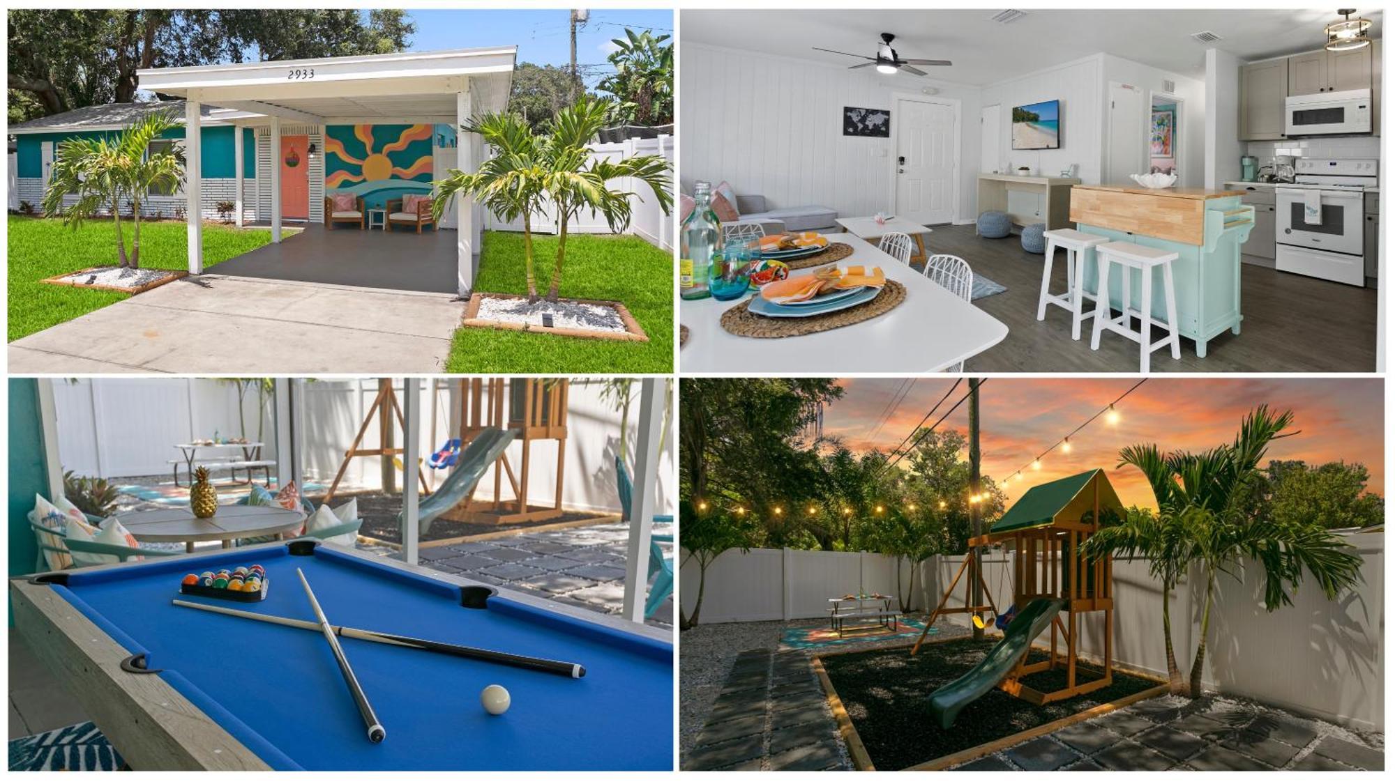 5 Min Beaches~mini Golf~pool Table~pets~king Bed + Ferienhaus